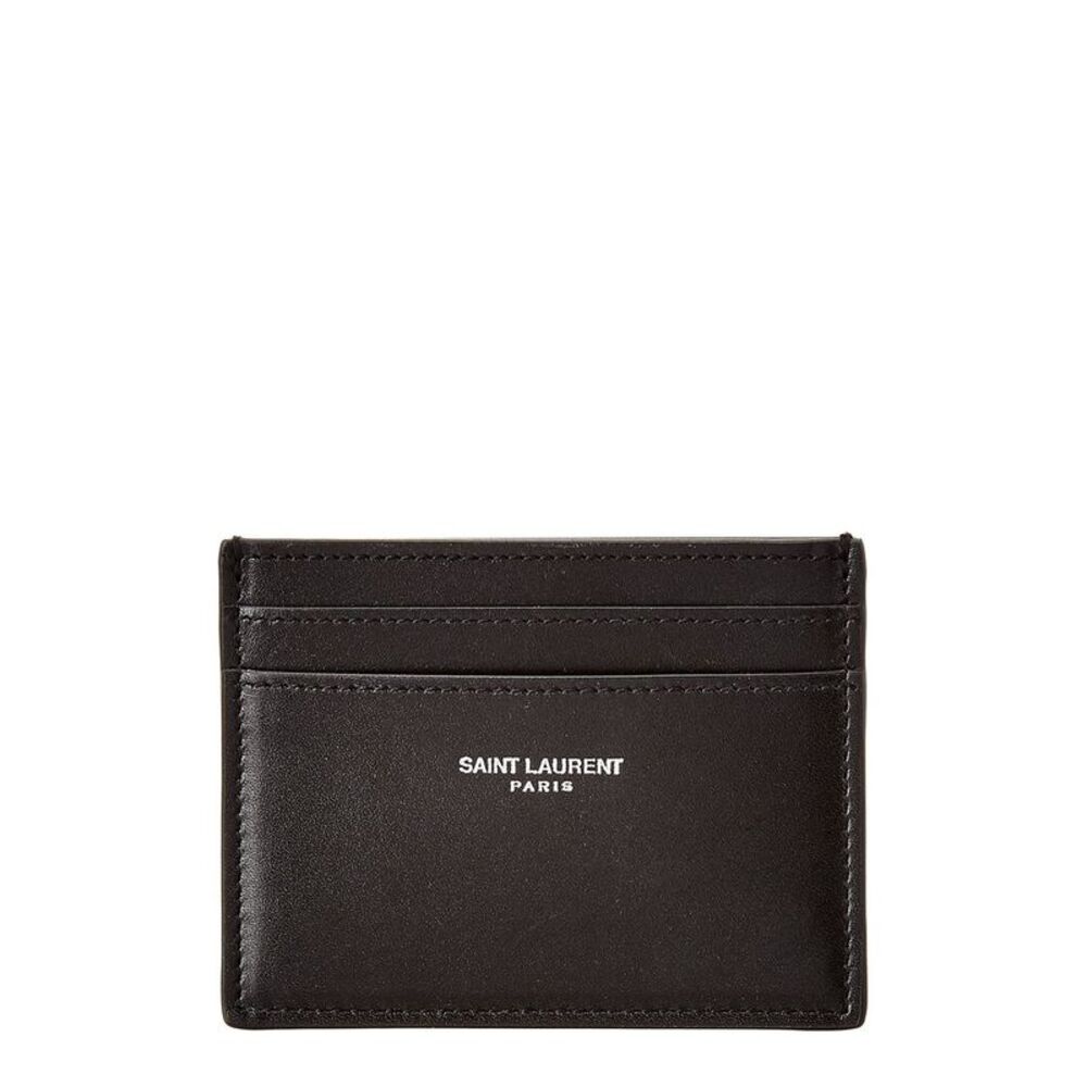 Saint Laurent Classic Leather Card Case, Black